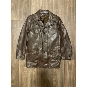 Ralph Edward’s Vtg Brown Leather Jacket W/ Faux Fur Inside